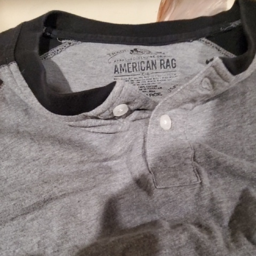 XL American Rag Black and Gray Men's Shirt